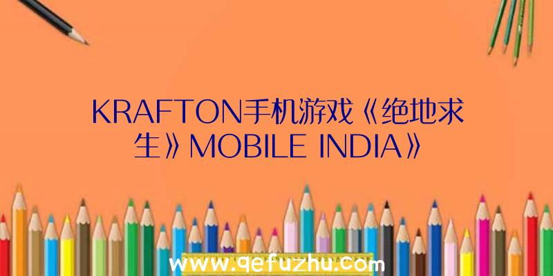 KRAFTON手机游戏《绝地求生》MOBILE